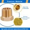 4PCS Heavy Duty Brass Reducer Hex Bushing, 1/2" NPT Male