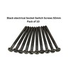 Pack of 10 Electrical Screws 50mm Black Nickel M3.5 Long