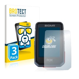 BROTECT Protective Glass for Sigma ROX 2.0 (Pack of 3) Protective Film Tempered Glass [Extremely Scratch-Resistant 9H, Anti-Fingerprint, Ultra Transparent]
