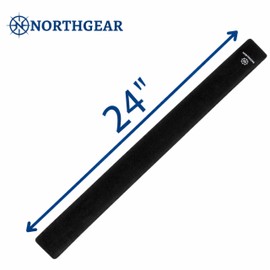 NORTHGEAR Dock Line Chafe Guards 2 Pack – 24” Ultra-Strong Chafing Guard Sleeves, UV Resistant, Non-Slip Rope Protection for Boat Dock & Mooring Lines - Black