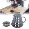 Electroplated Grey Coffee Pot High Borosilicate Glass Hand Coffee Server