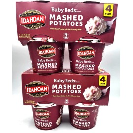 Idahoan Baby Reds Instant Mashed Potatoes Single Serve 2 Bx Lot=8 Microwave Cups
