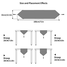 Dark Green Table Runner, 70.8*12.5 inches Table Runner with Tassels, Home Decoration Table Decoration for Dining Room/Restaurant/Banquet/Christmas Decoration