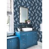 PrintFresh Navy Tiger Queen Peel and Stick Wallpaper,Blue