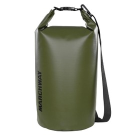 MARCHWAY Floating Waterproof Dry Bag Backpack 5L/10L/20L/30L/40L, Roll Top Sack Keeps Gear Dry for Kayaking, Rafting, Boating, Swimming, Camping, Hiking, Beach, Fishing (Army Green, 10L)