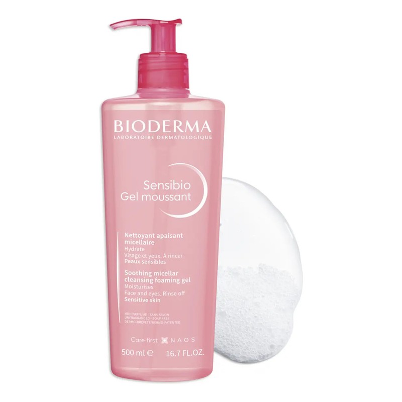 Bioderma Sensibio Gel Moussant Micelar, Limpieza Suave para Piel Sensible,