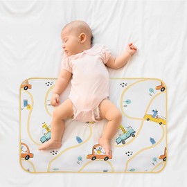 FloraVigo Potty Training Mattress, Crib Mattress Protector, Pee Sheet, Absorbent Pad Toddler Sheet Protector Toilet Training, Fits Children's Crib 70 * 90cm (Colorful Cars)