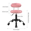 WKWKER Rolling Stool with Wheels Swivel Stool with Back Height