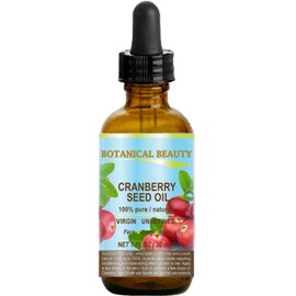 CRANBERRY SEED OIL 100% Pure/Natural. Cold Pressed/Undiluted. For Face, Hair and Body. 1 Fl.oz.- 30 ml. by Botanical Beauty