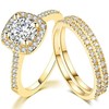 Women's diamond studded gold ring suitable for engagement and marriage