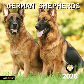 2026 Wall Calendar,Calendar 2026, November 2025 - December 2026, Wall Calendar German Shepherds, 12" x 24" Opened,Full Page Months Thick & Sturdy Paper for Calendar Organizing & Planning