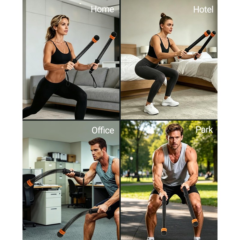 Weighted Ropeless Battle Rope, Adjustable Cordless HIIT Trainer