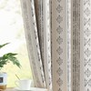 jinchan 100% Blackout Boho Curtains 63 Inch Length for Bedroom