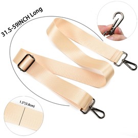 KURGOOL Wide Purse Strap,Shoulder Strap (Solid),Adjustable Replacement Belt Crossbody Canvas Bag Handbag（1.5”Wide