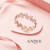 GNOCE Rose Gold Women's Band Rings Leaf Wrap Ring Bands