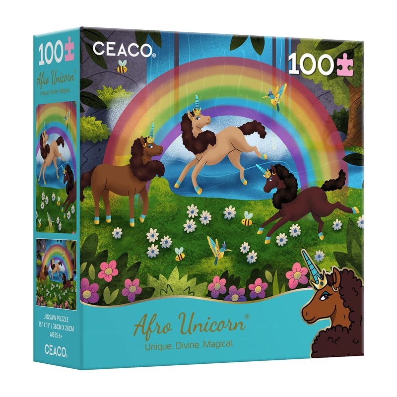 Ceaco - April Showers - Afro Unicorn - Unicorn Magic