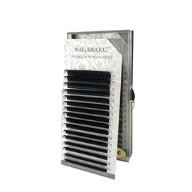 NAGARAKU Eyelash Extension Classic Individual 1:1 Eyelash Volume Individual Eyelashes Natural Semi Permanent Soft Eyelash Accessories Matte Black Eyelash Extensions 16 Rows 0.12 mm C Curl 7-15 mm