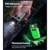 BORUIT V30 Compact LED Flashlight - 365nm UV, Red/Green Light,