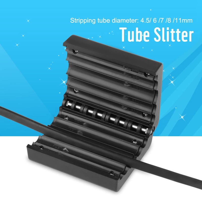 Ejoyous Cable Tube Slitter 4.5-11mm, Fiber Optic Jacket Stripper, Black,
