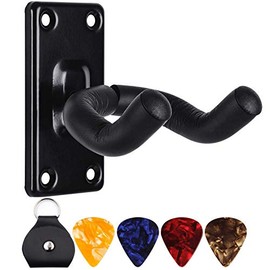 Guitar Wall Mount, Guitar Wall Hangers, Guitar Hanger Wall Mount Hook Holder Stand for Wall (1Pack-Black …