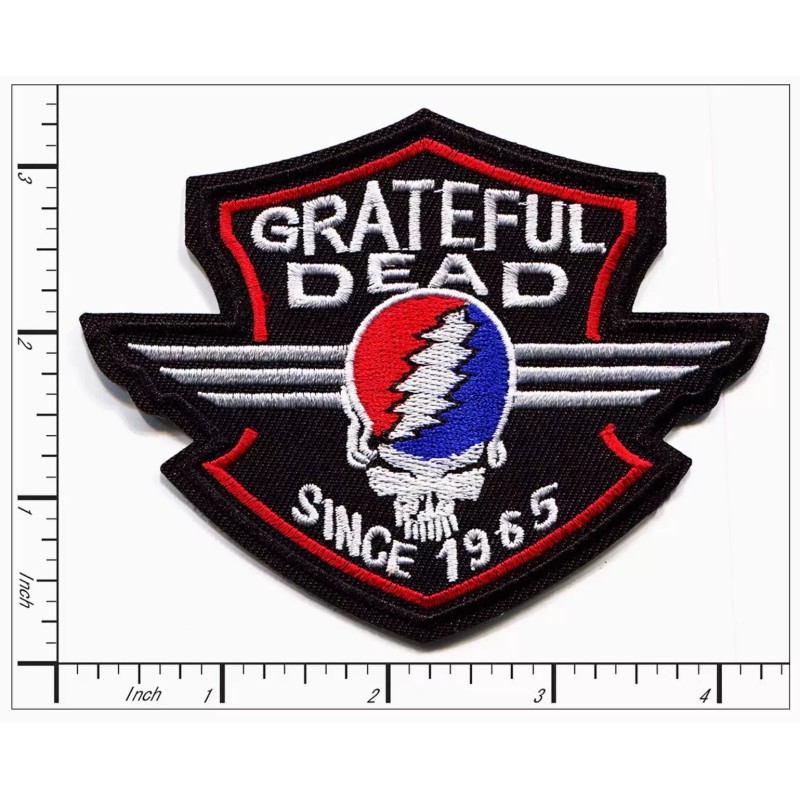 Patchwork Paradise Grateful Dead Rock Band Since 1965 Embroidered Iron