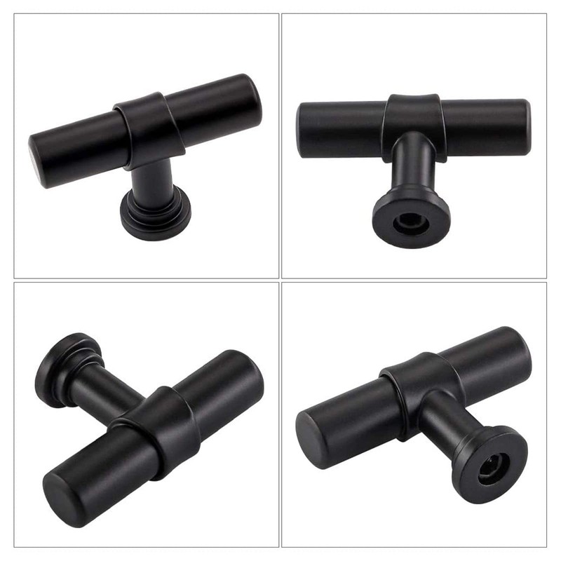 LONTAN 10 Black Knobs Kitchen Door Knobs Black Door Knobs
