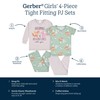 Gerber Baby Girls' 4-Piece Pajama Set, Dreams