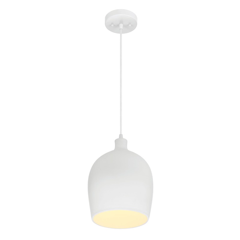 Robert Stevenson Lighting Ceramic Bell-Shaped Pendant Light, Large