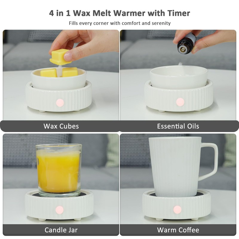 Wax Melt Warmer with 4 Timer & PTC Heating- Ceramic