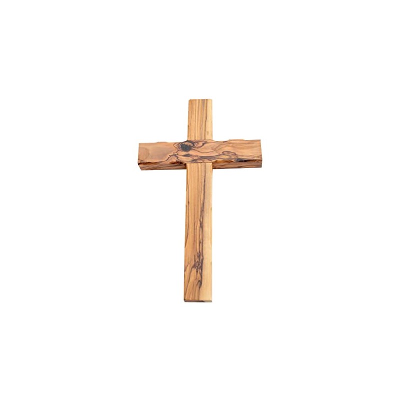 Hand Made Olive Wood Cross (Plain 10 Inch) - Wall