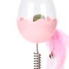 ABS LED Lighting Swing Spring Feather Leak Food Pet Toy