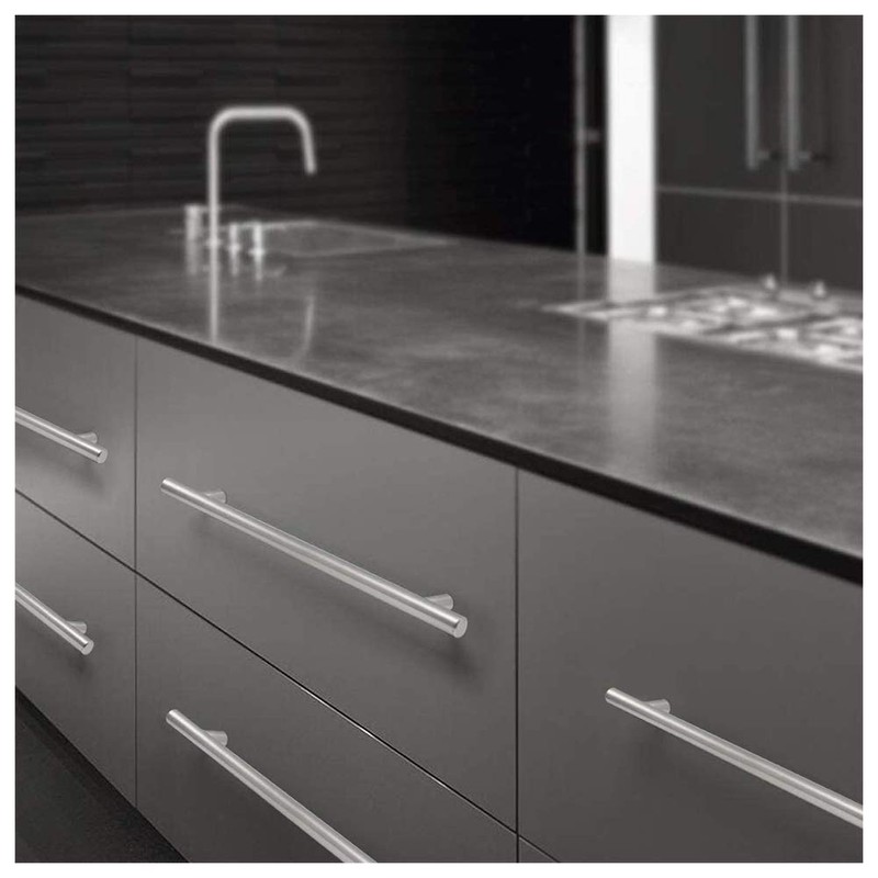 ANSIEDIO 6 Pack Cupboard Handles, Stainless Steel T Bar Kitchen