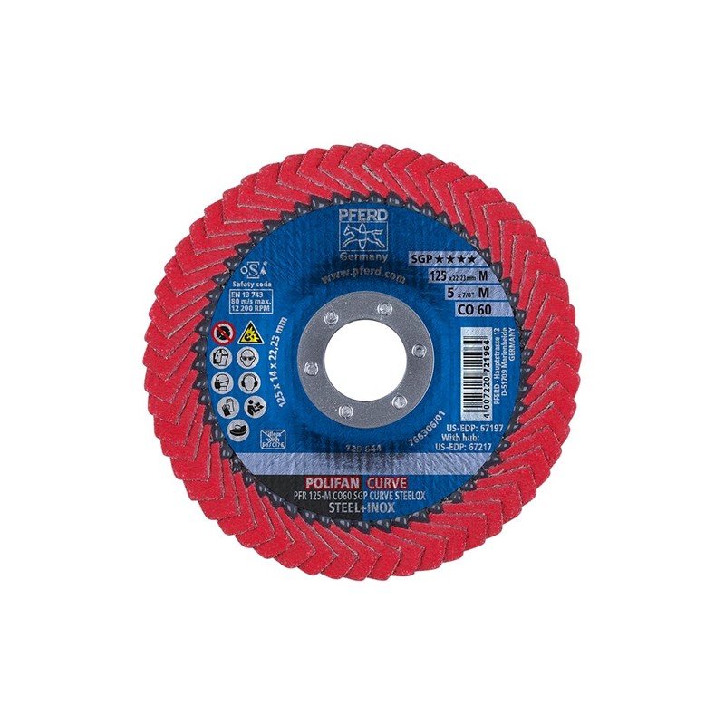 Pferd Flap Disc with 125 mm Diameter - Grain /