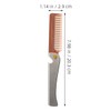 Healeved Dual Purpose Comb Portable Folding Stainless Steel Beard Brush