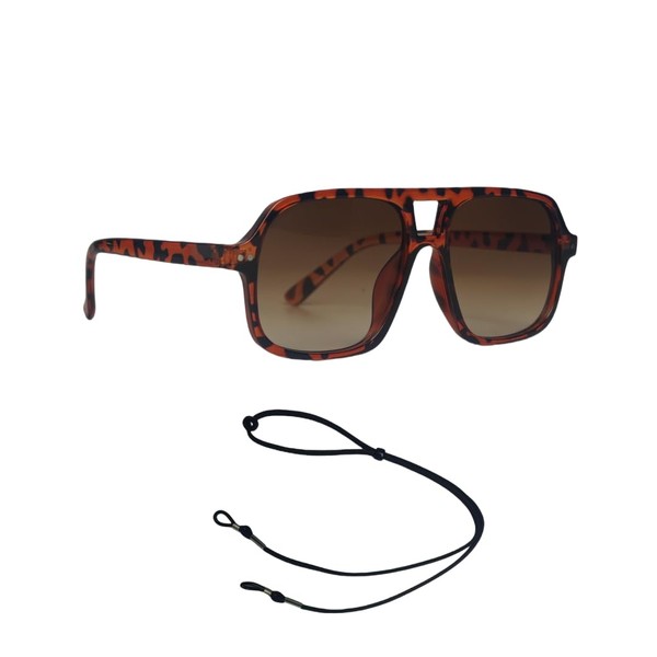 Jaxin 2PCS Double Bridge Sunglasses for Men Women with Eyewear