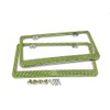 JR2 Premium 2 PCS Shining Crystal License Plate Frame+Free Crystal