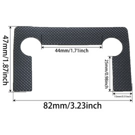 Heyous 10PCS 82x46mm Glass Hinge Gaskets Glass Hinge Replacement Part Heavy Duty 90 Degree Glass Door Cabinet Display Cabinet Clip Glass Shower Door Hinge Replacement Black Rubber Gasket