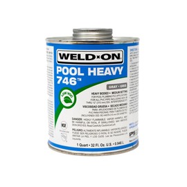 Weld-On Pool Heavy 746 Gray - Pool PVC Gray Glue Adhesive - 1 Quart | 13567
