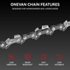 3 Pack 16 Inch Chainsaw Chain, 3/8" LP Pitch .050''