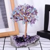 Nupuyai Amethyst & Aquamarine Tree of Life Natural Geode Base