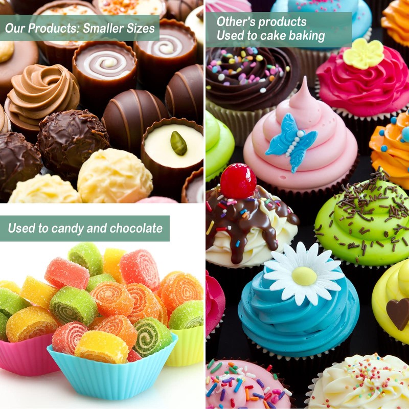 600 count Green Mini Cupcake Wrappers Liners for Baking Greenery
