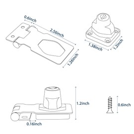 Alise Keyed Hasp Lock,2.5 Inch Safety Packlock Clasp Hasp Lock Latch with Lock, Black Door Hinge Lock with Keys Keyed Locking Hasp for Cabinets Closets Doors