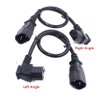 Toptekits C14 to Angled C13 Power Cords - 2ft/60cm, Left