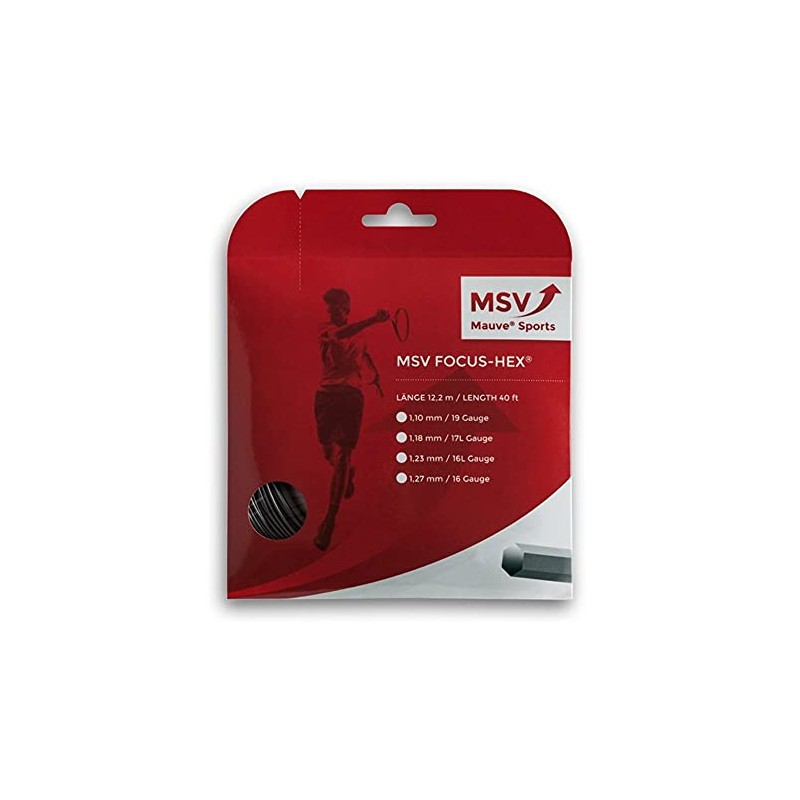 MSV Focus-Hex String Set - Black, 1.23 mm