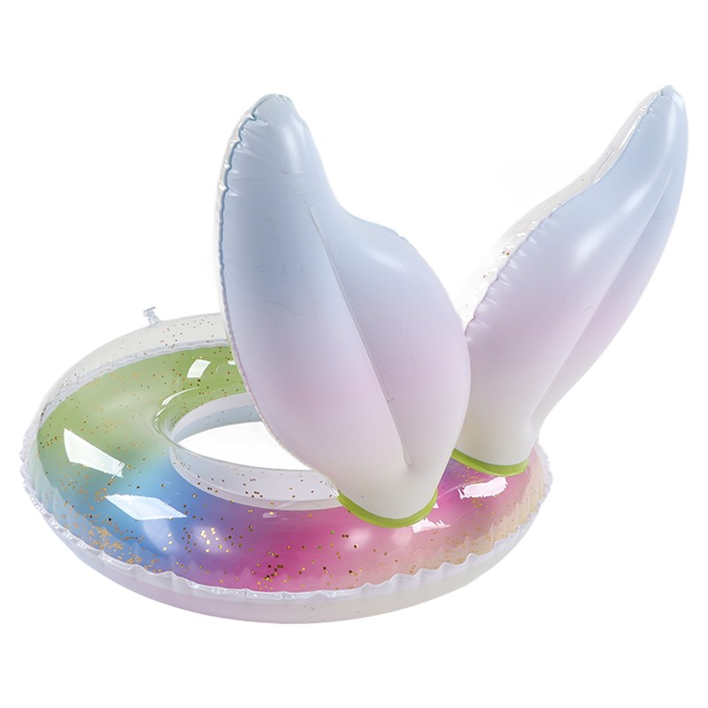 Swimming Ring Sparkling Sequins Rainbow Gradient Wings Swimming Ring Summer