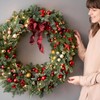 3 Pack Christmas Wire Wreath Ring 10 inch Metal Wire