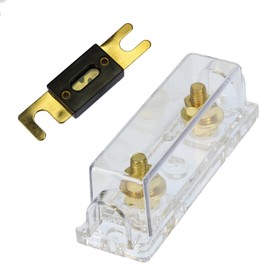 VOODOO ANL Fuse Holder Gold 2/0 1/0 4 8 (Ring Terminals Required) GA Inline (100 AMP)