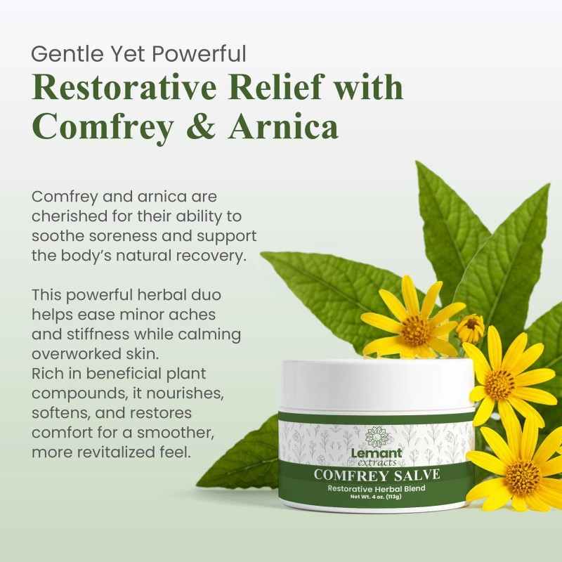 Lemant Organic Comfrey Salve for Bone Healing (4 oz) |