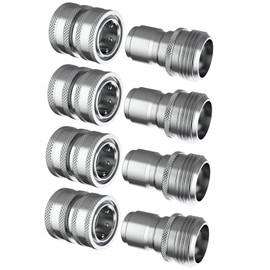 ESSENTIAL WASHER Garden Hose Quick Connect Hose Fittings - 3/4 Inch Stainless Steel Water Hose Quick Connect Set - Garden Hose Connector Set, Pressure Washer Adapter, Great For RV or Pressure Washer