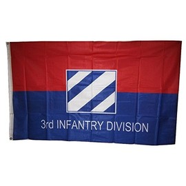3x5 U.S. Army 3rd Infantry Division Knitted Nylon Flag 3'x5' Brass Grommets